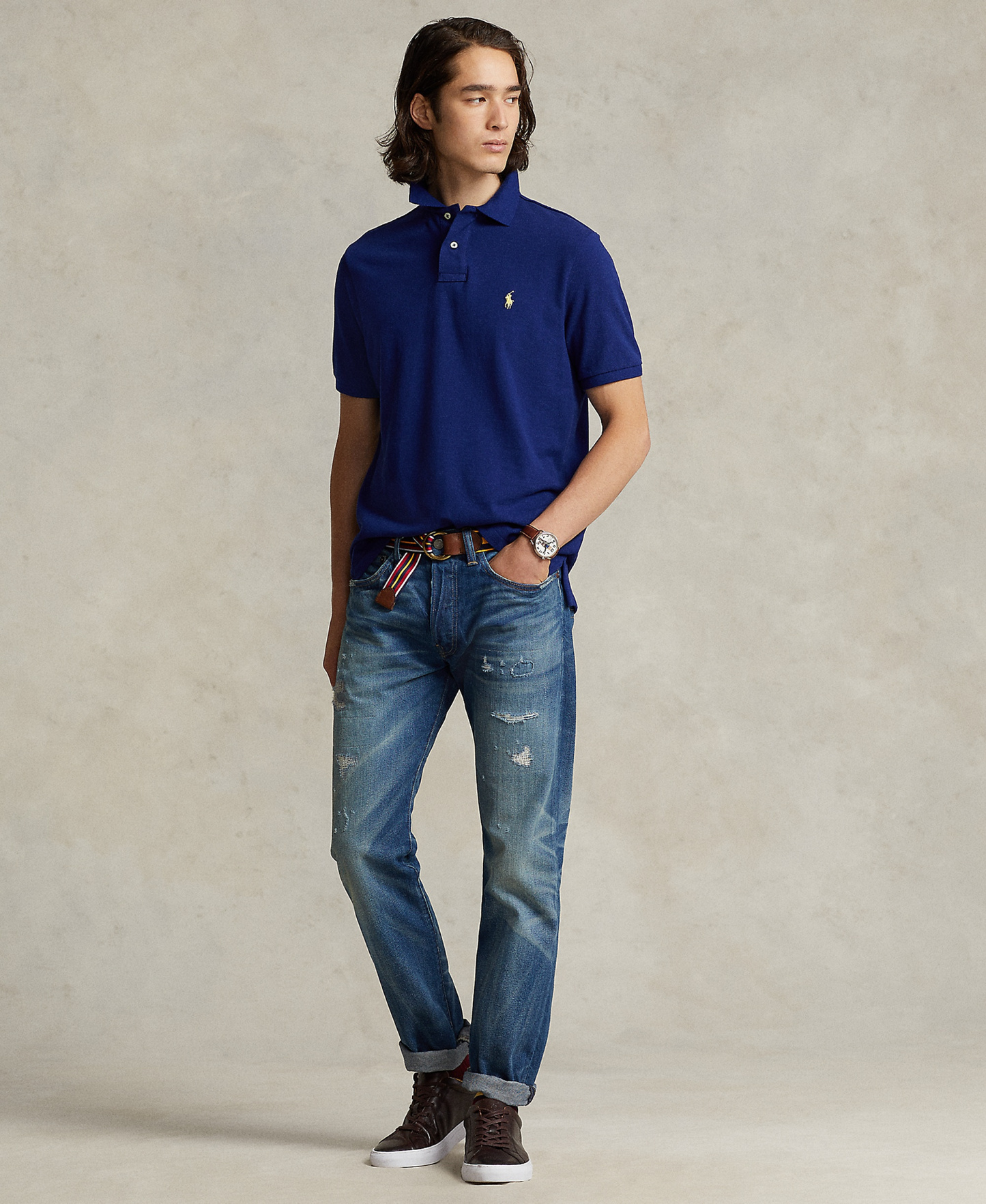Polo Ralph Lauren Men's Classic-Fit Mesh Polo Shirt - Fall Royal