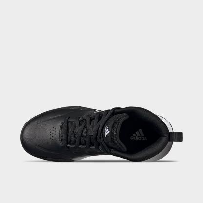 Little Kids' adidas OwnTheGame Basketball Shoes (Wide Width) - Black/White - Top view