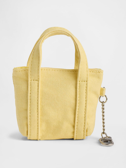 Logo Tote Bag Charm - Havana yellow