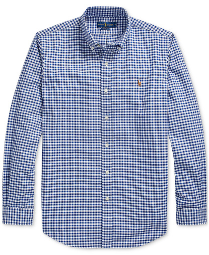 Polo Ralph Lauren Men's Custom Fit Oxford Shirt - Blue/white