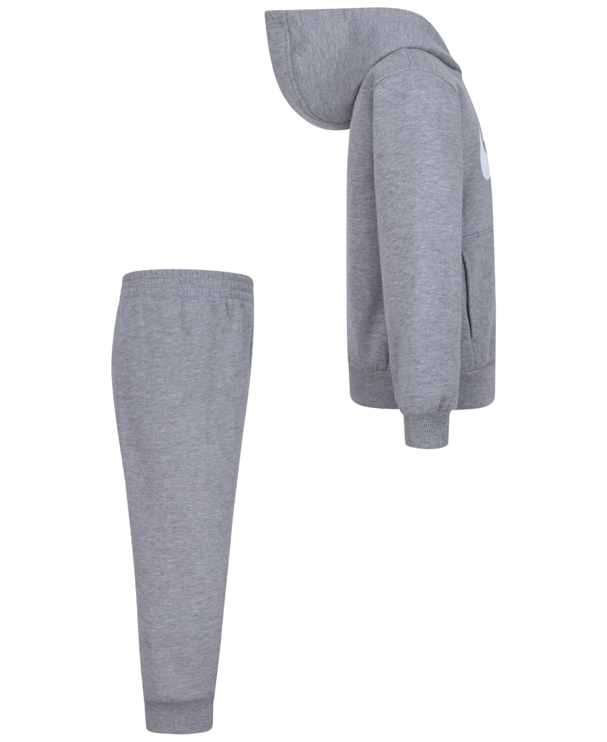 Nike Boys' 4-7 Club Fleece Logo Hoodie and Sweatpants, 2-Piece Set - Dark Gray Heather