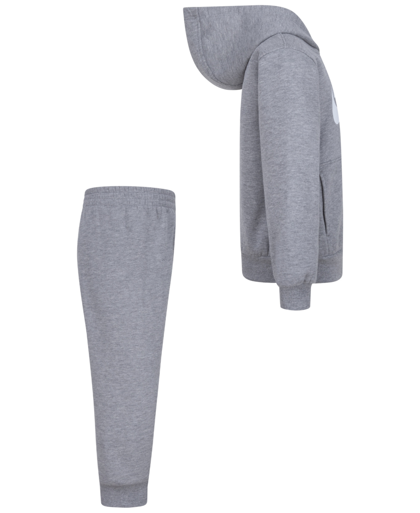 Nike Boys' 4-7 Club Fleece Logo Hoodie and Sweatpants, 2-Piece Set - Dark Gray Heather