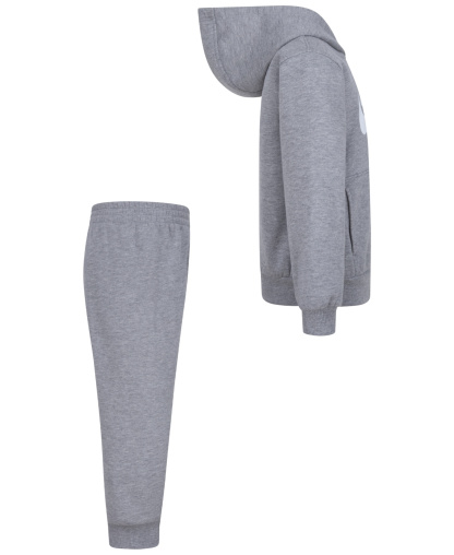 Nike Boys' 4-7 Club Fleece Logo Hoodie and Sweatpants, 2-Piece Set - Dark Gray Heather