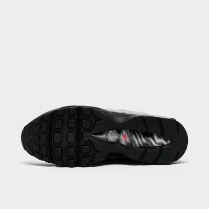 Men's Nithtke Air Max 95 Big Bubble Total 90 Casual Shoes - Metallic Silver/Black/Black - Bottom view