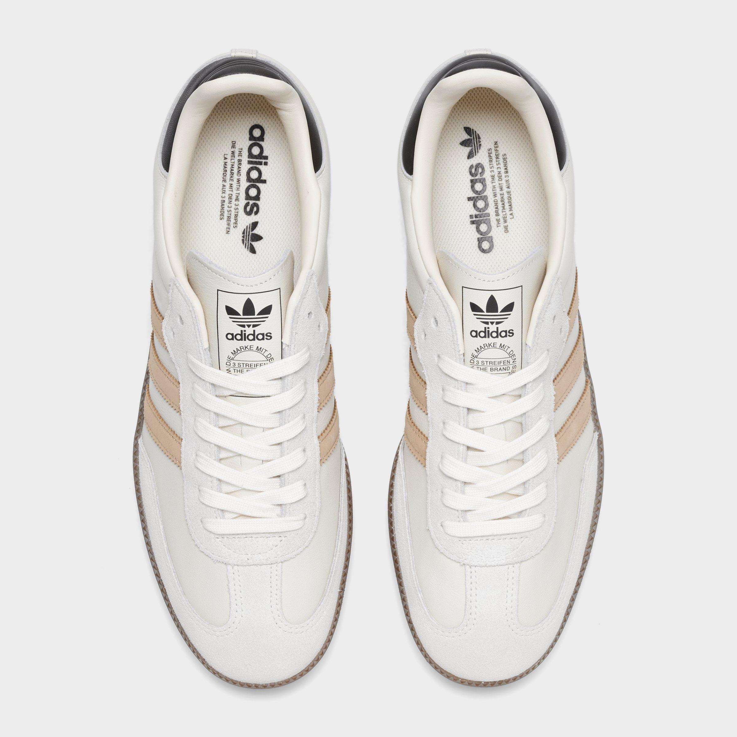 Men's adidas Originals Samba OG Casual Shoes - Part 2 - Chalk White/Magic Beige/Aurora Coffee - Top view