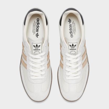 Men's adidas Originals Samba OG Casual Shoes - Part 2 - Chalk White/Magic Beige/Aurora Coffee - Top view