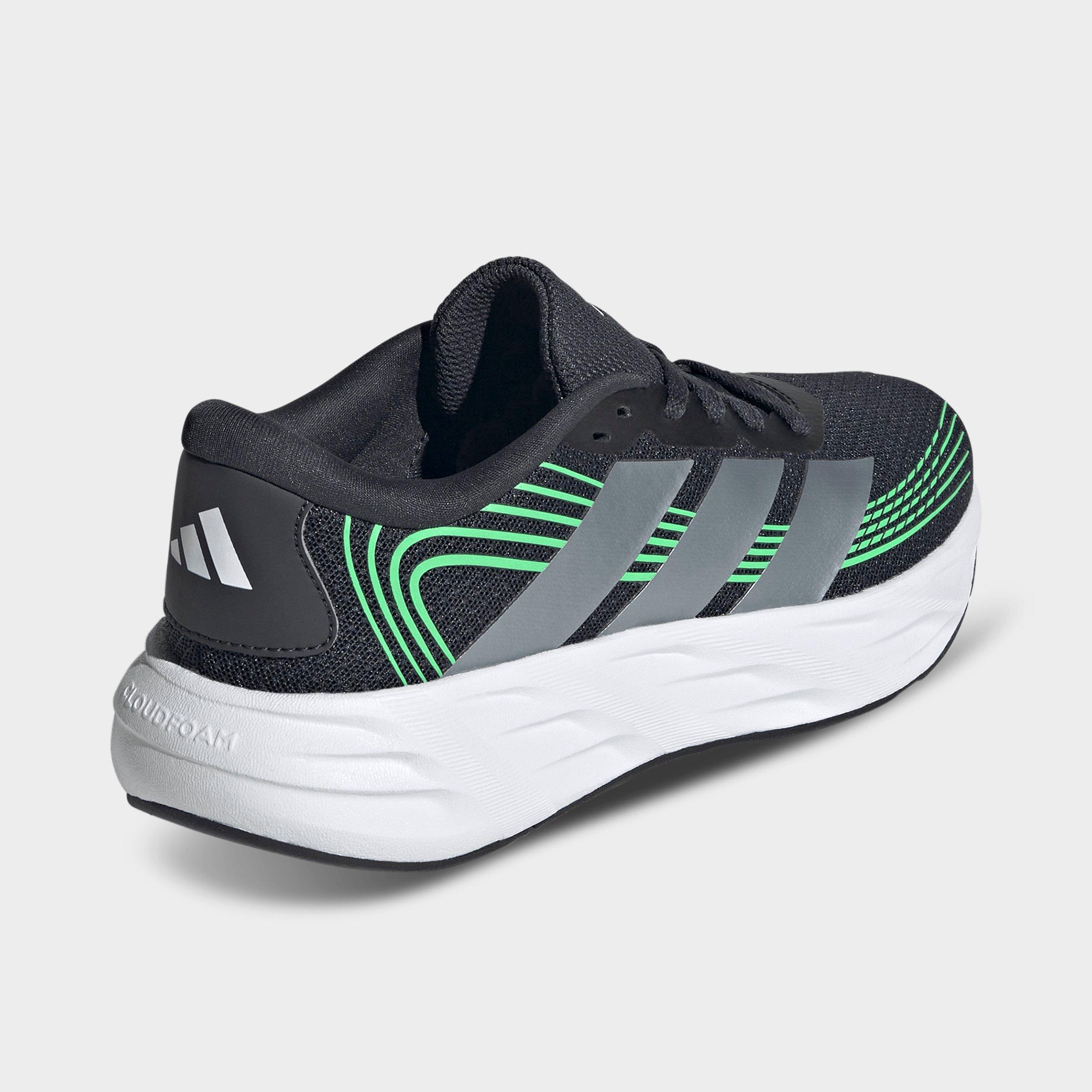 Big Kids' adidas Galaxy 8 Running Shoes - Night Grey/Tech Grey Metallic/Screaming Green - Back view