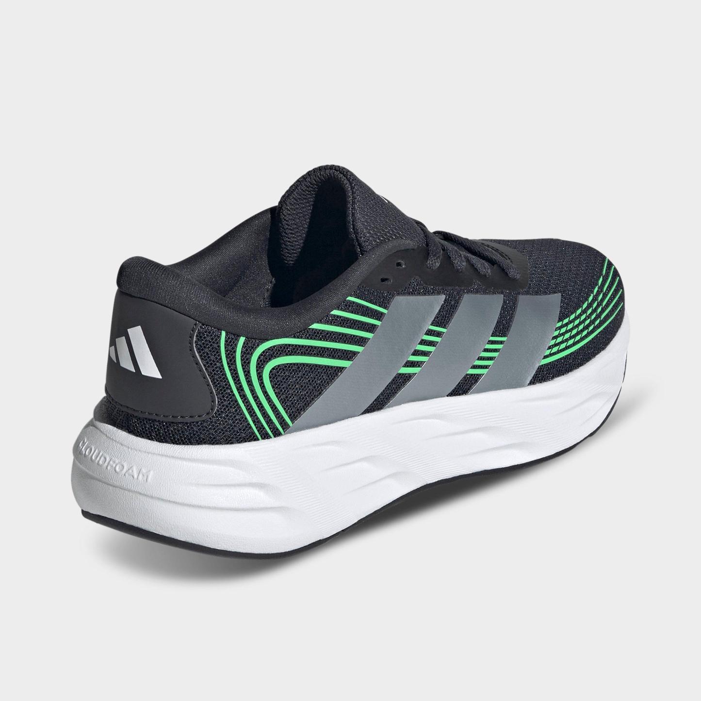 Big Kids' adidas Galaxy 8 Running Shoes - Night Grey/Tech Grey Metallic/Screaming Green - Back view