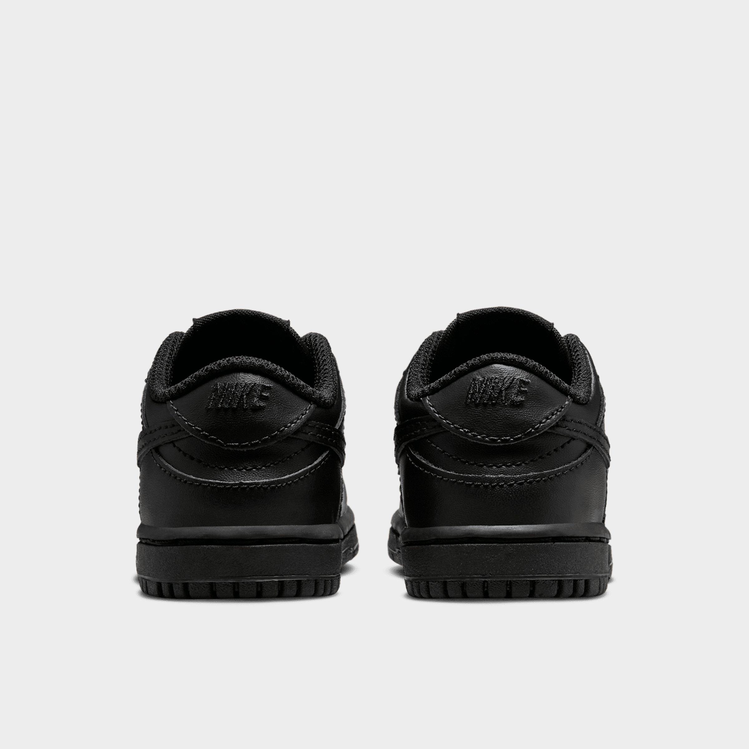 Kids' Toddler Nithtke Dunk Low Casual Shoes - Black/Black/Black - Back view