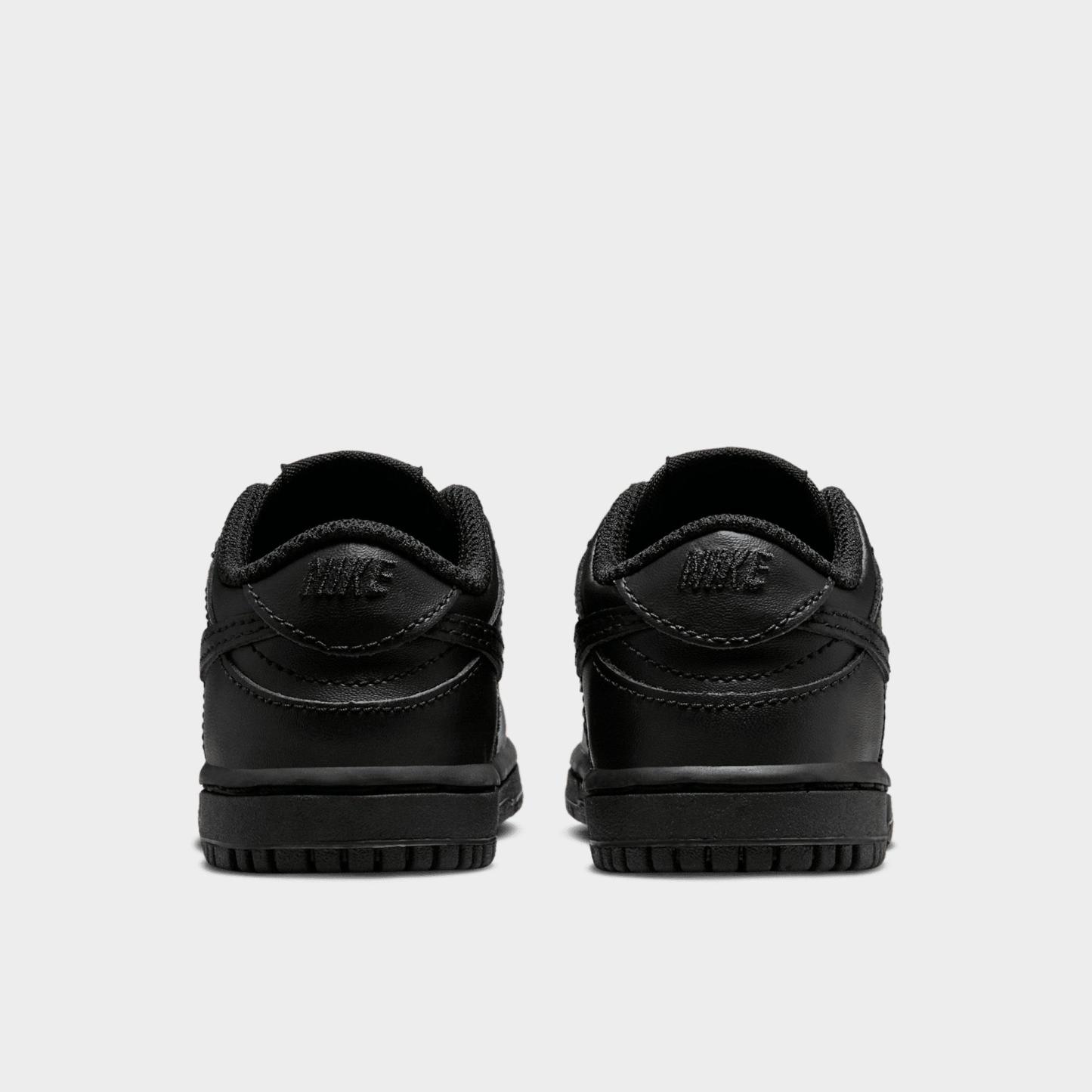 Kids' Toddler Nithtke Dunk Low Casual Shoes - Black/Black/Black - Back view