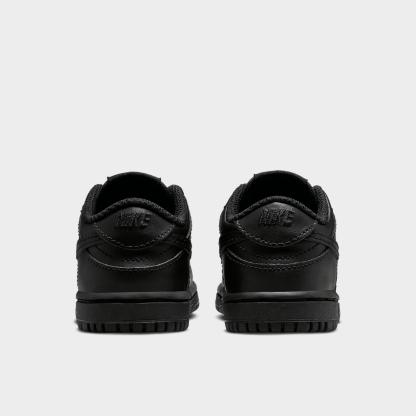 Kids' Toddler Nithtke Dunk Low Casual Shoes - Black/Black/Black - Back view