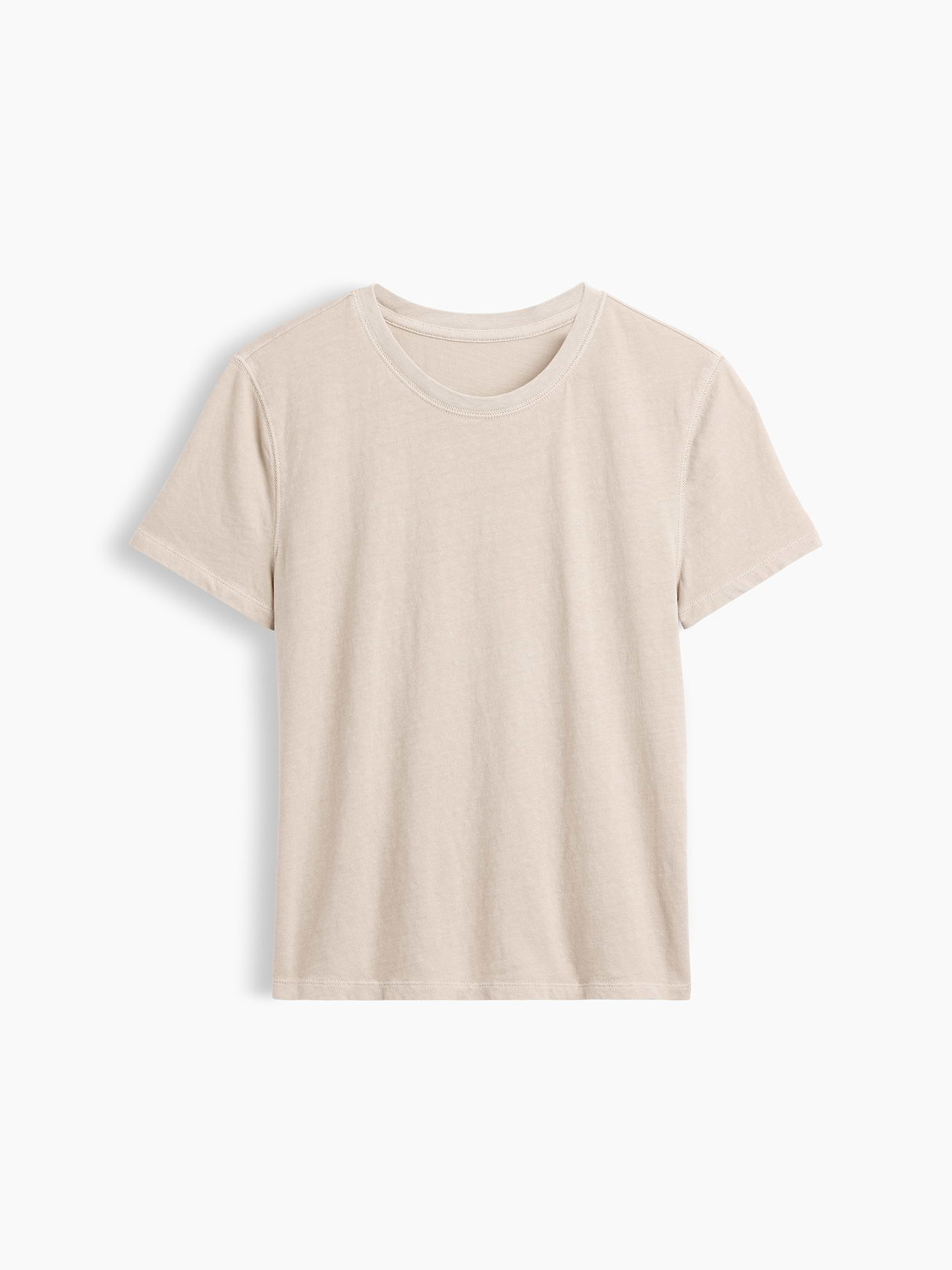100% Cotton Authentic Shrunken T-Shirt - Cobblestone beige