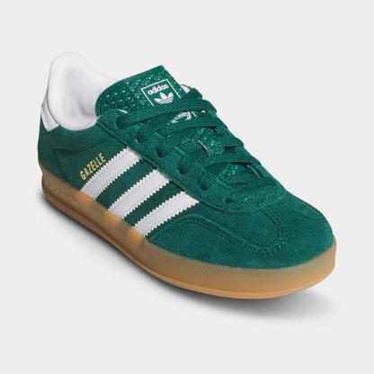 Little Kids' adidas Originals Gazelle Indoor Casual Shoes - Collegiate Green/Cloud White/Gum - view 2