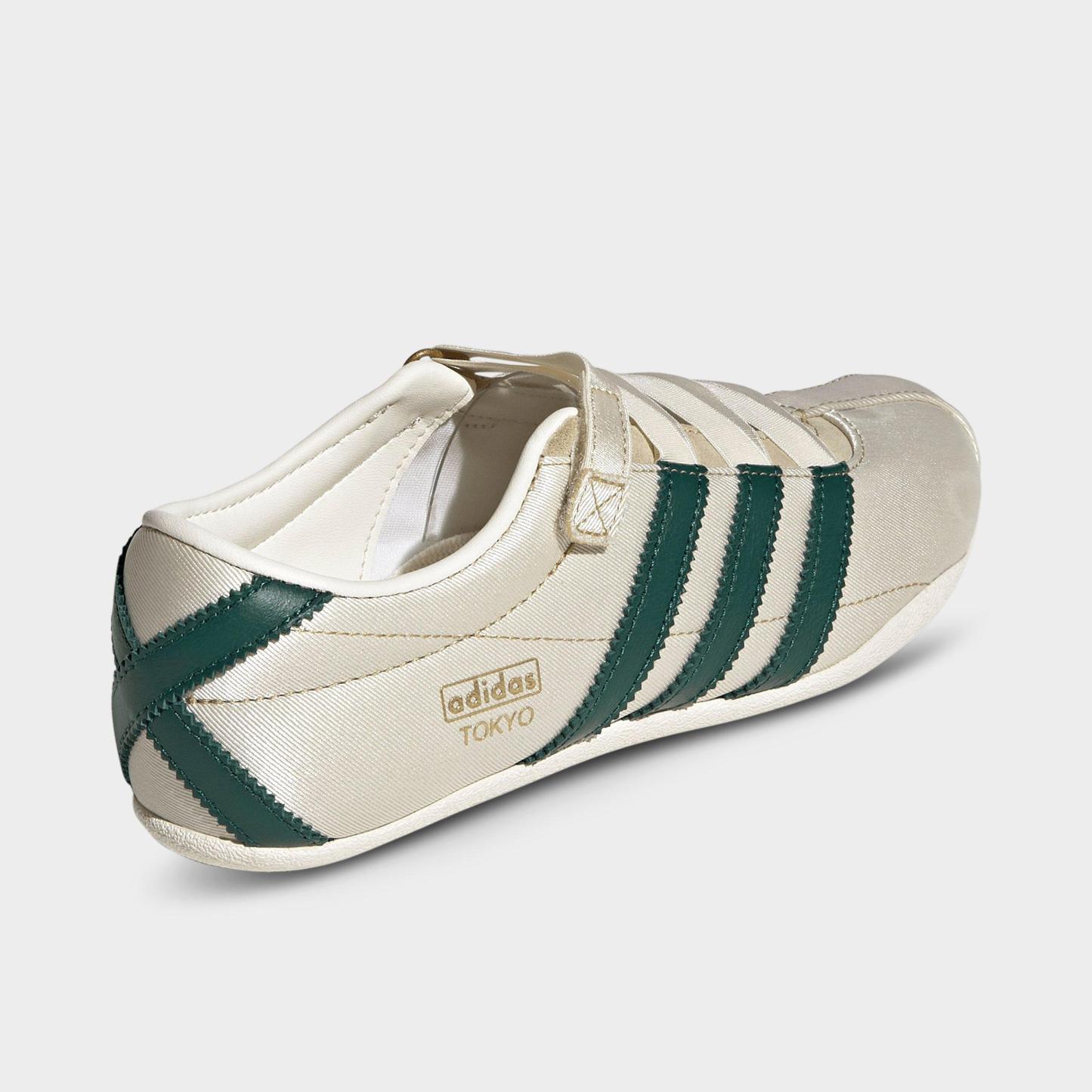 Women's adidas Originals Tokyo MJ Casual Shoes - Part 1 - Thermal Chrome/Collegiate Green/Gold Metallic - Back view