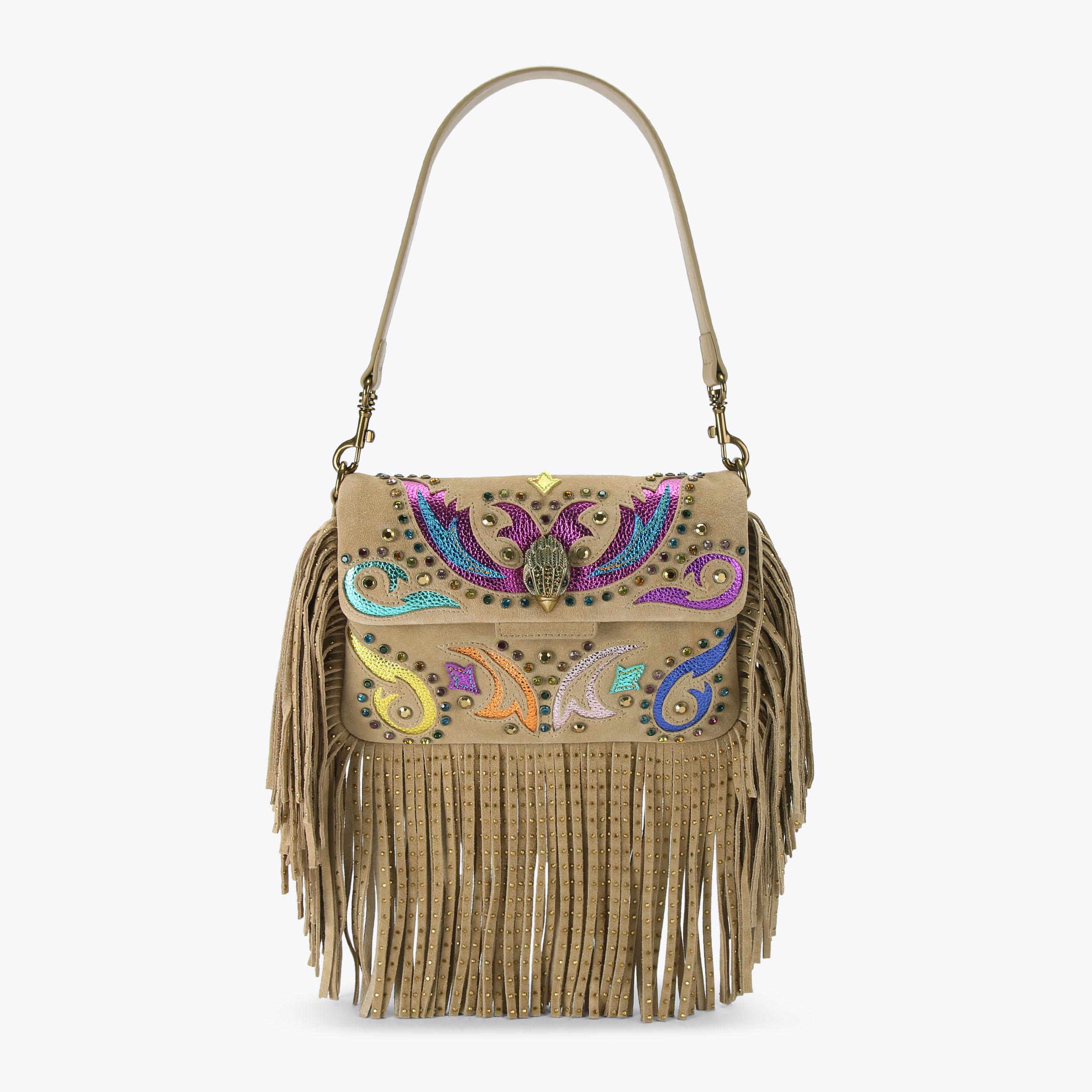 Kurt Geiger London Oxford Fringe Shoulder Bag - Tan