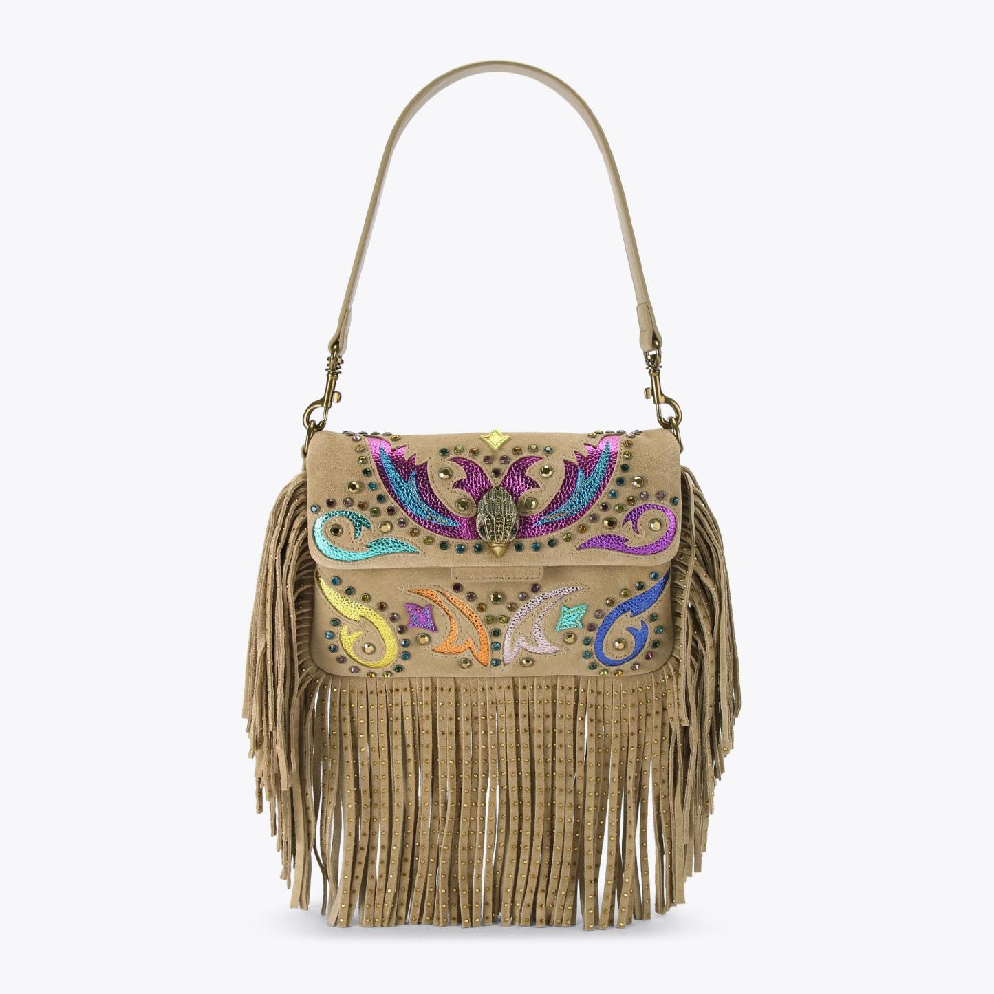 Kurt Geiger London Oxford Fringe Shoulder Bag - Tan