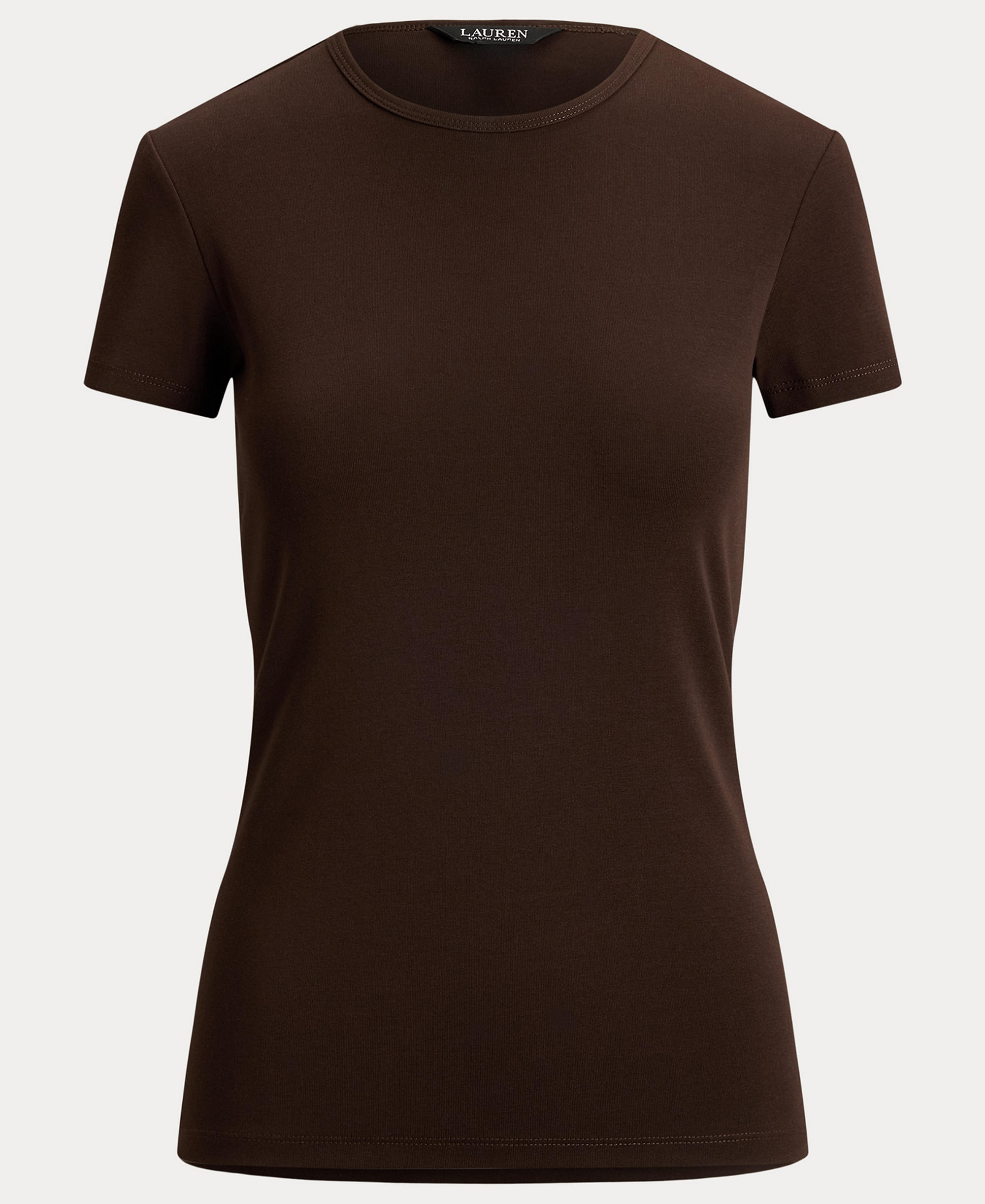 Lauren Ralph Lauren Stretch Knit T-Shirt - Circuit Brown