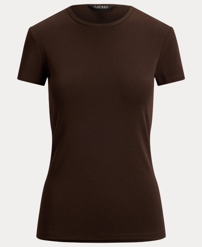 Lauren Ralph Lauren Stretch Knit T-Shirt - Circuit Brown