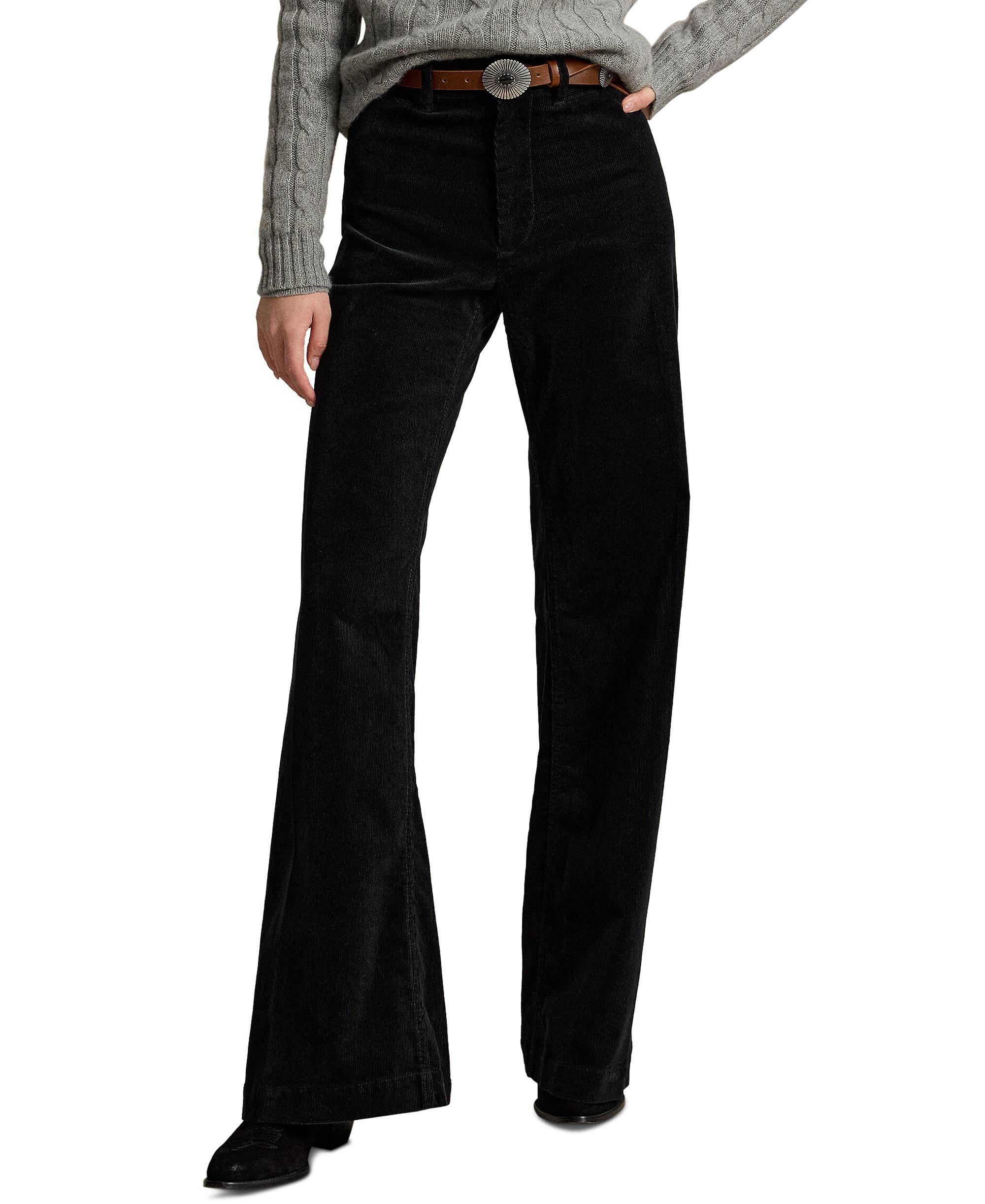 Polo Ralph Lauren Women's Beaton Corduroy Flared Pants - Polo Black