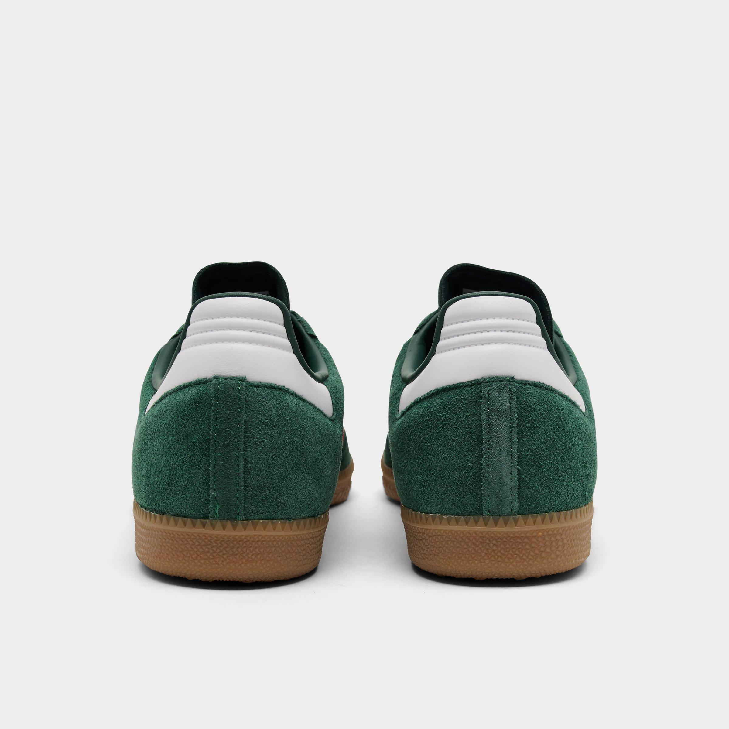 Men's adidas Originals Samba OG FIFA World Cup 2026 Portugal Casual Shoes - Team Dark Green/Better Scarlet/Gum - Back view