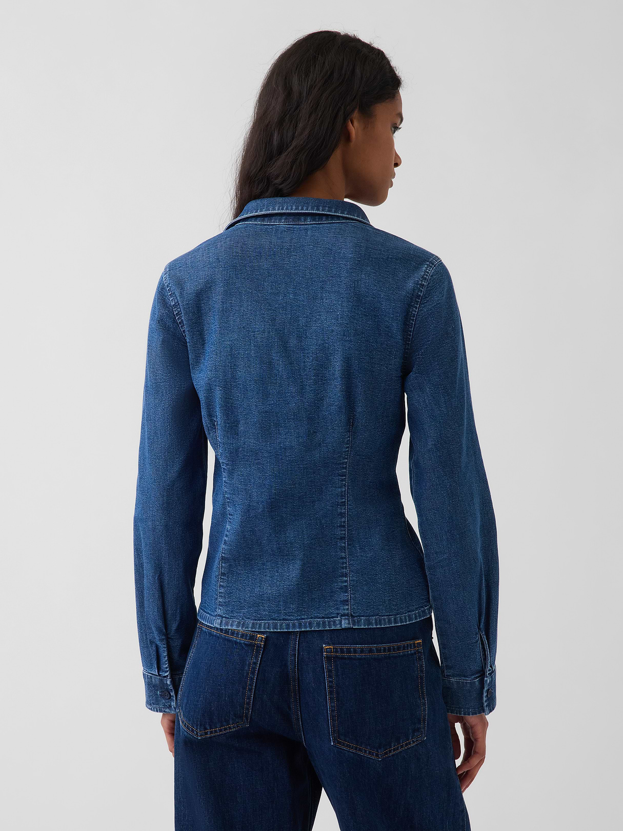 Denim Fitted Shirt - Medium wash