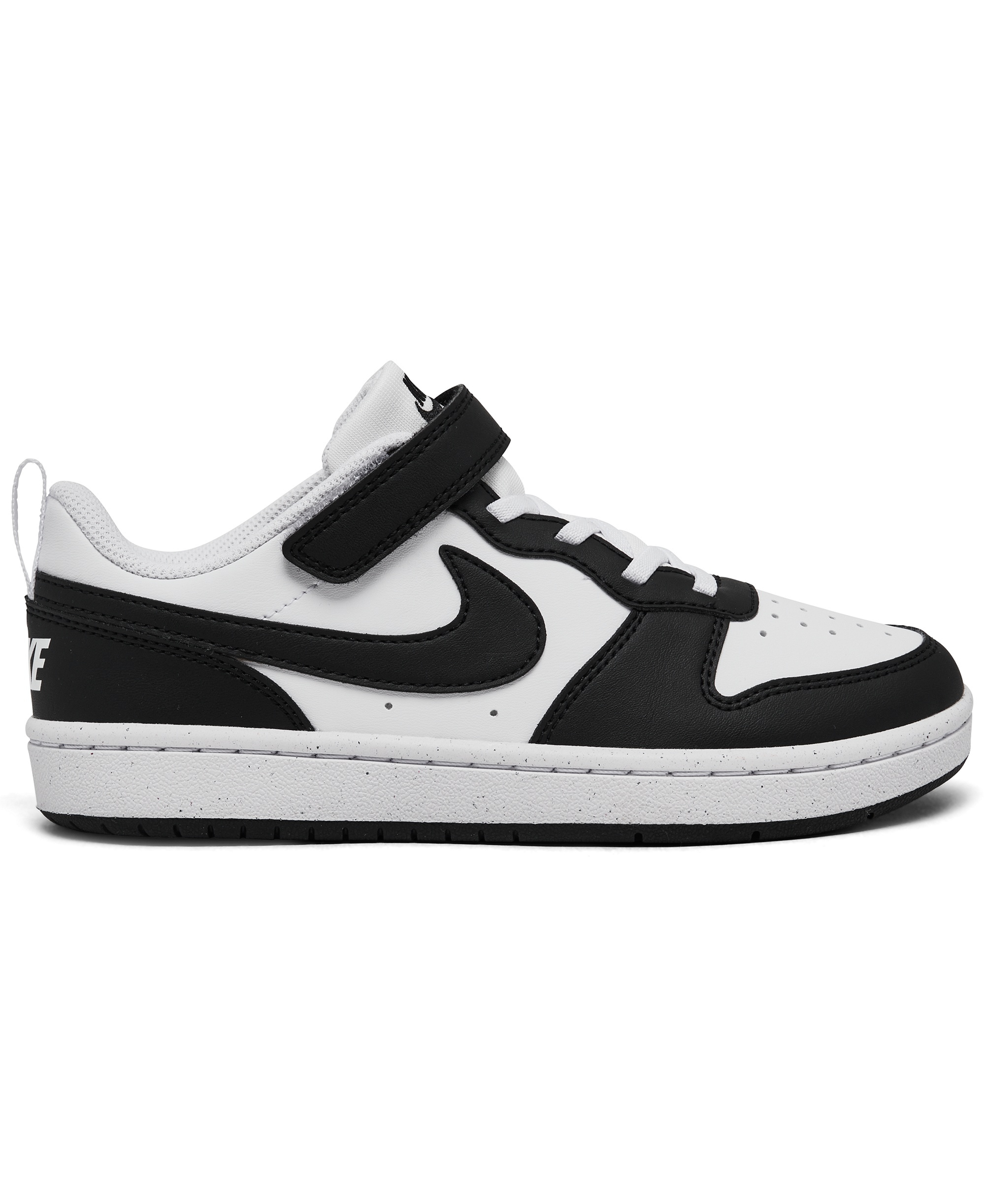 Nike Little Kids' Court Borough Low Recraft Fastening Strap Casual Sneakers from Finish Line - White, Black