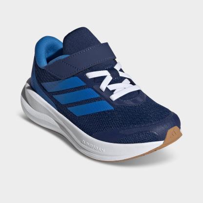 Little Kids' adidas Runfalcon 6 Hook-And-Loop Stretch Lace Casual Shoes - Dark Blue/Bright Royal/Lucid Lemon - Both shoes facing left