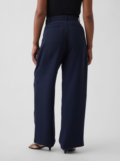 Curvy 365 High Rise Pleated Trousers - New classic navy