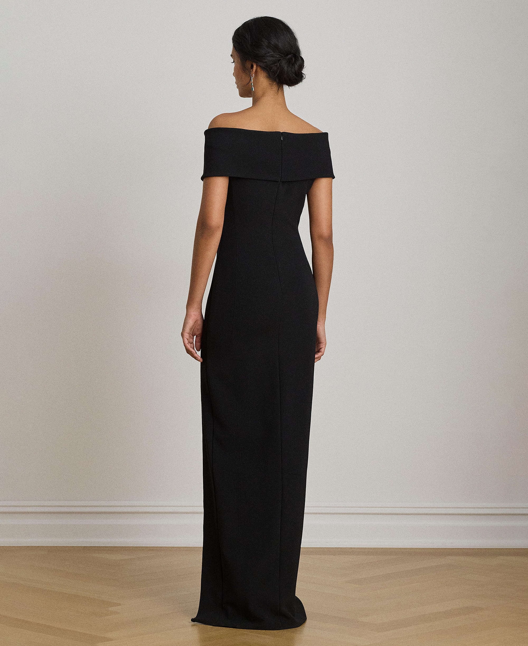 Lauren Ralph Lauren Women's Faille Off-the-Shoulder Gown - Black