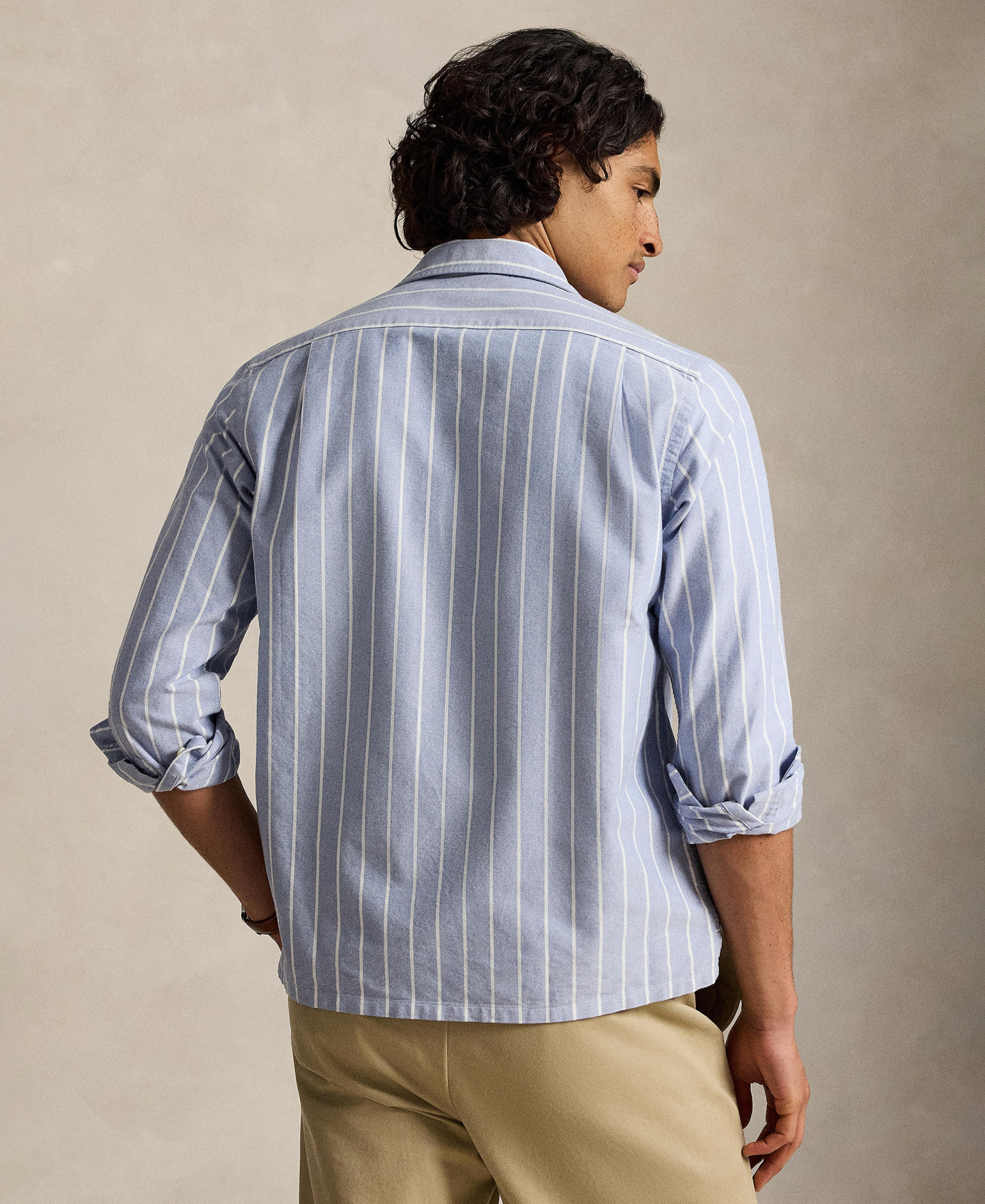 Polo Ralph Lauren Men's Classic-Fit Plaid Brushed Oxford Shirt - 7278 Royal White