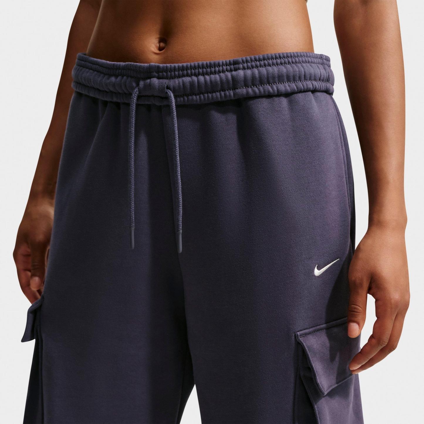 Women's Nithtke Studio Fleece Medium-Weight High-Rise Oversized Cargo Pants - Gridiron/Sail