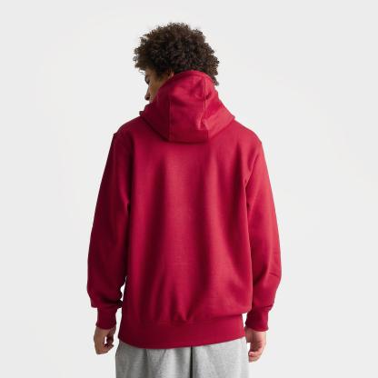 Men's Nithtke Club Fleece Premium Embroidered Pullover Hoodie - Part 1 - Tough Red/Tough Red/White