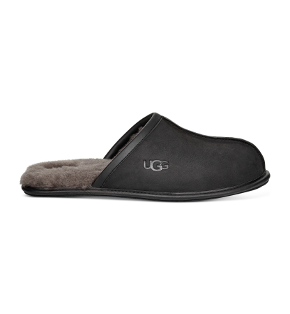 UGG® Men's Scuff Leather Slippers - Black