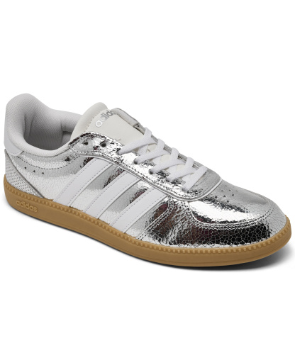 adidas Women's Breaknet Sleek Lifestyle Sneakers from Finish Line - Silver Metallic, Cloud White