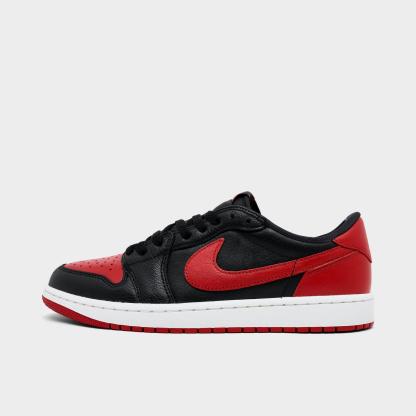 Men's Air Jordan Retro 1 Low OG Casual Shoes - Black/Varsity Red/Summit White - view 1