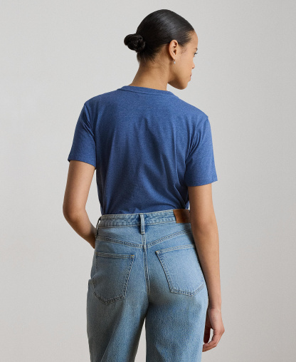 Lauren Ralph Lauren Women's Crewneck Short-Sleeve T-Shirt - Inky Blue