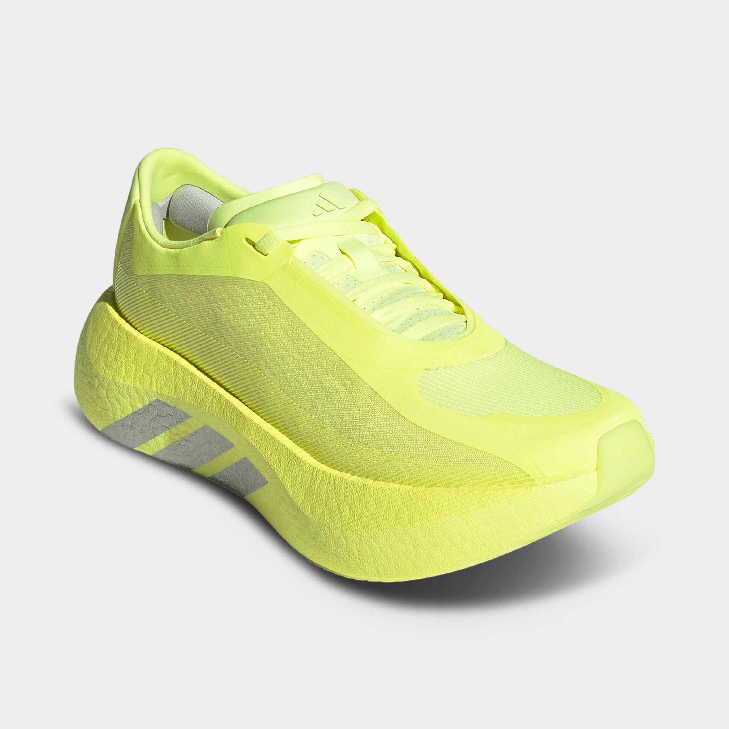 Women's adidas Hyperboost Edge Running Shoes - Part 2 - Hi-Res Yellow/Matte Silver/Light Solid Grey - Both shoes facing left