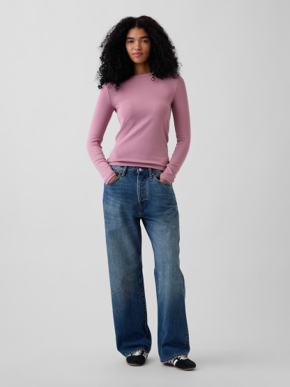 Modern Crewneck T-Shirt - Wispy pink mauve