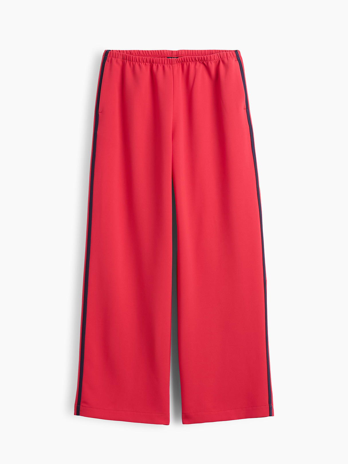 Easy Wide-Leg Pants - Red
