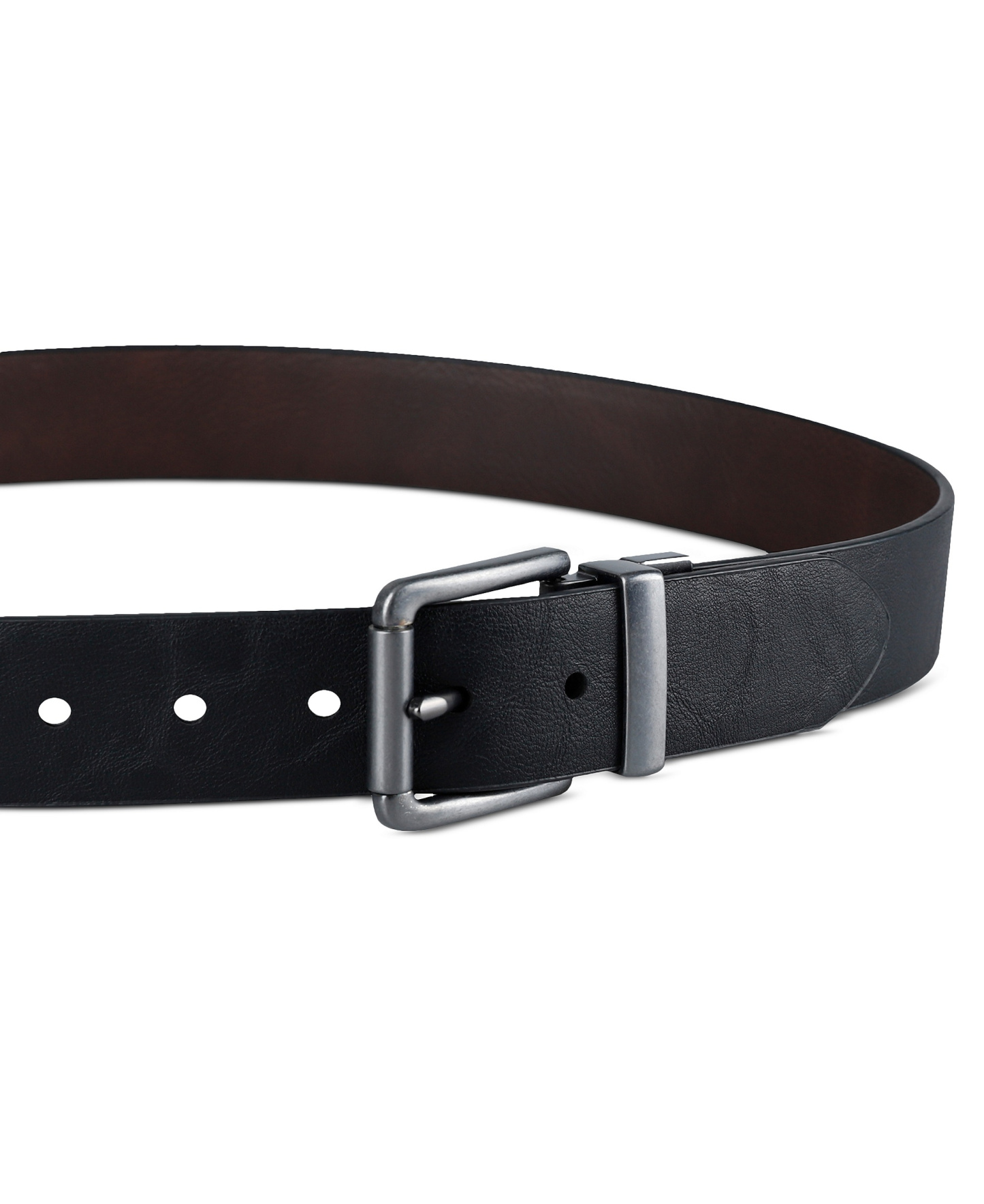 Levi's Men's Logo Buckle Stretch Reversible Leather Belt - Black/Brown