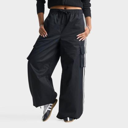 Women's adidas Originals Firebird Adilenium Twill 3-Stripes Cargo Pants - Black/White