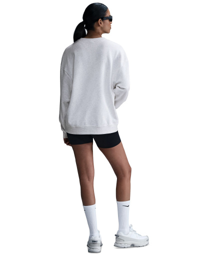 Nike Women's Sportswear Club Fleece Loose Crewneck Sweatshirt - B Hthr/bla