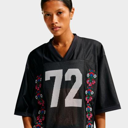 Women's Nithtke Sportswear '72 Oversized Short-Sleeve Graphic Jersey - Off Noir/White