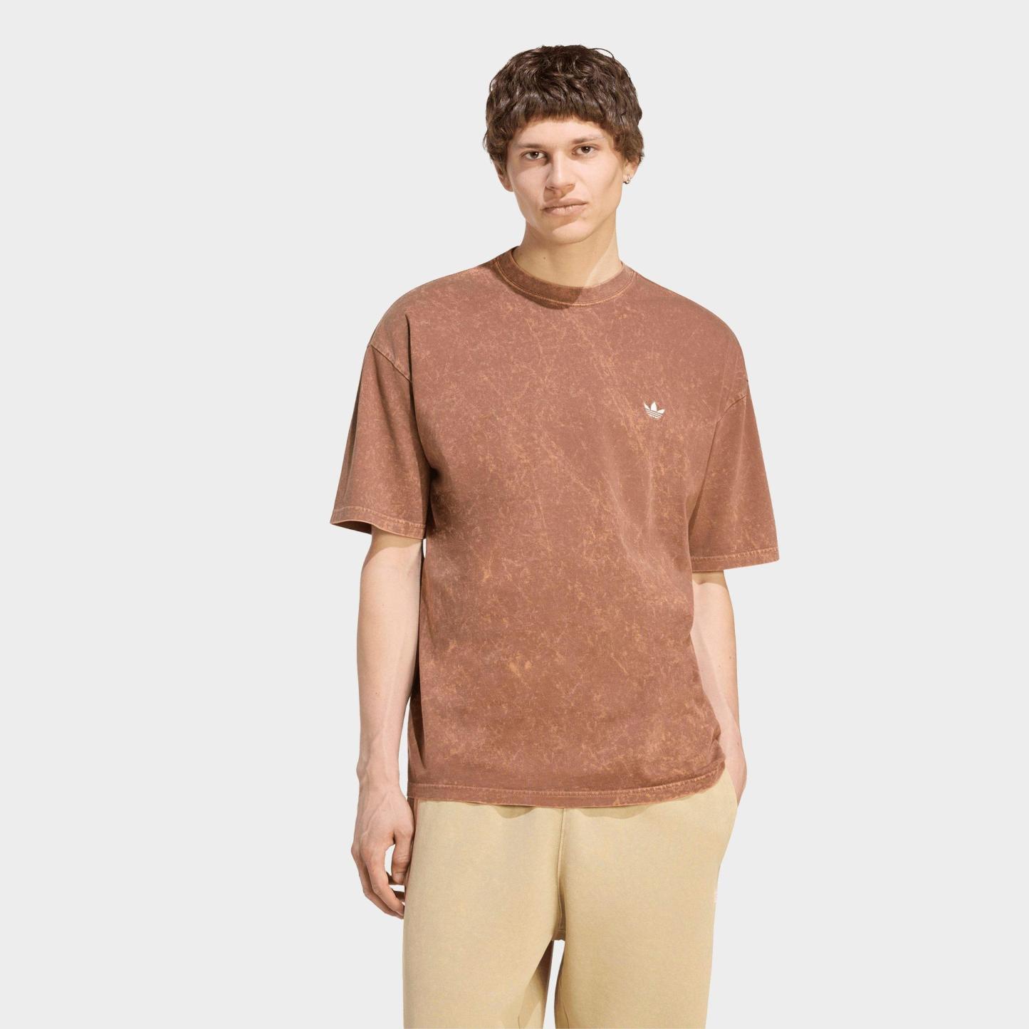 Men's adidas Originals Trefoil Essentials Washed Loose T-Shirt - Preloved Brown