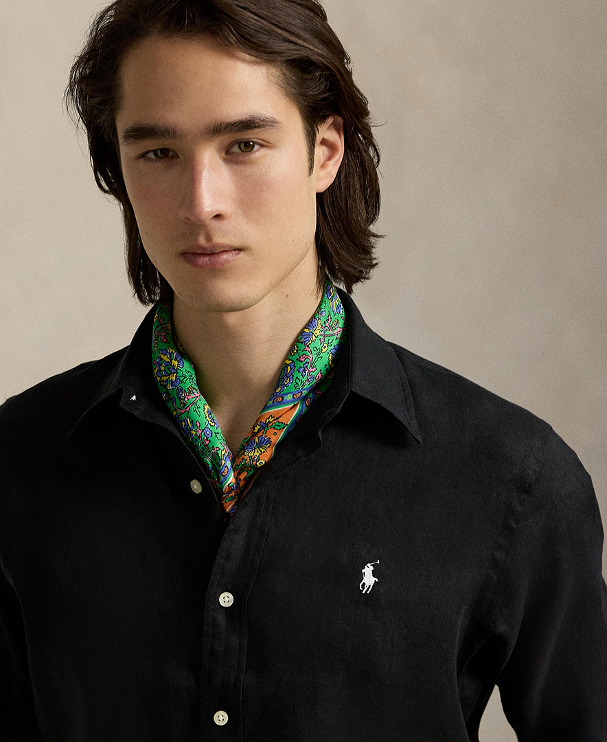 Polo Ralph Lauren Men's Classic-Fit Linen Shirt - Black