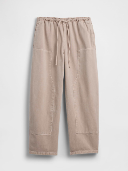 Easy Double-Knee Barrel Pants - Wicker tan