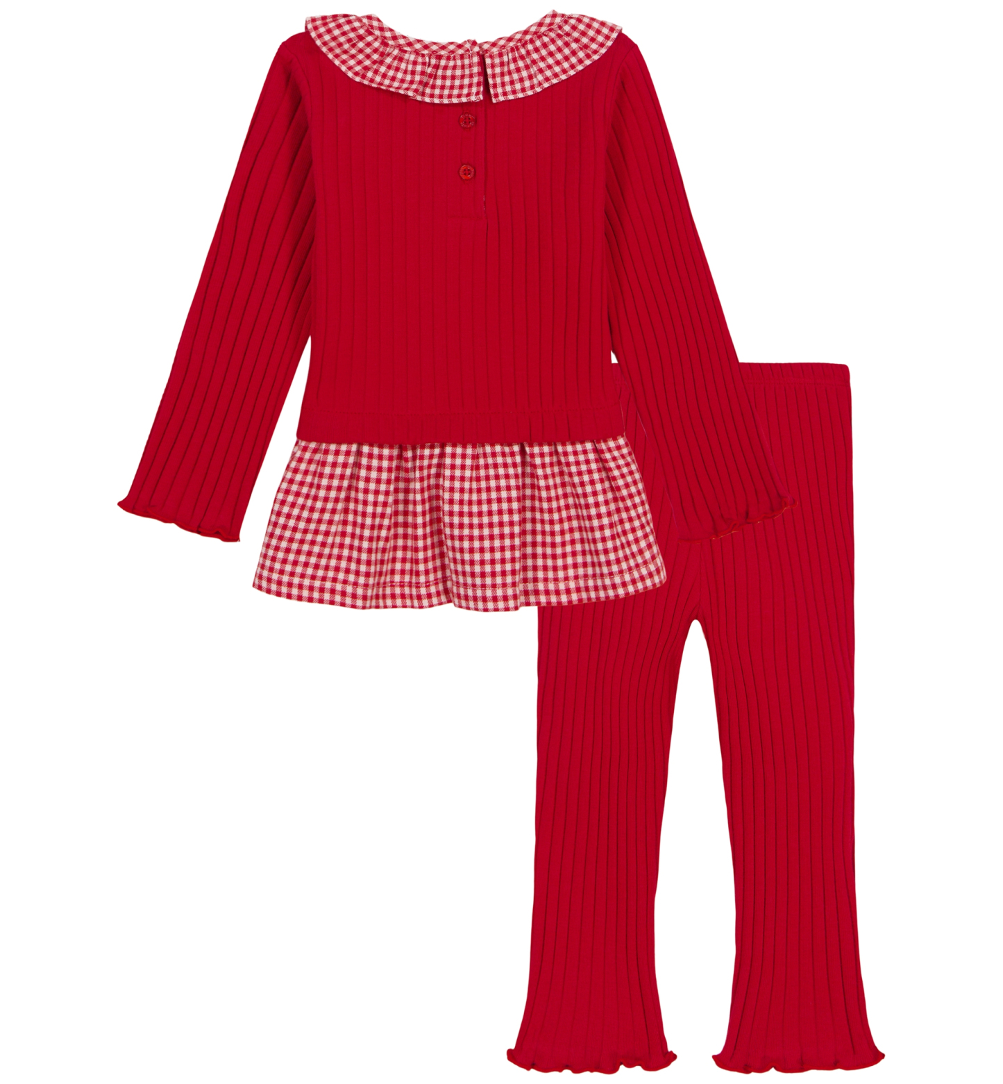 Tommy Hilfiger Baby Girls' Long-Sleeve Gingham Tunic and Leggings, 2-Piece Set - Tommy Red