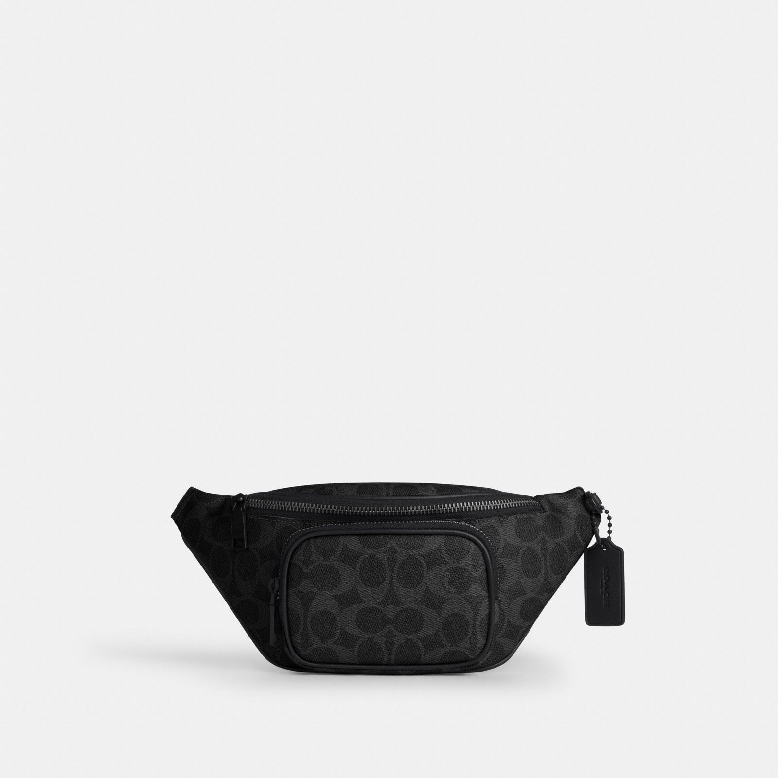 Travis Belt Bag 30 In Signature Canvas - Matte Black/Black Signature