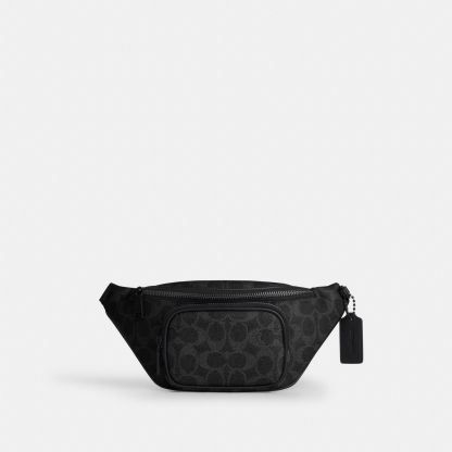 Travis Belt Bag 30 In Signature Canvas - Matte Black/Black Signature