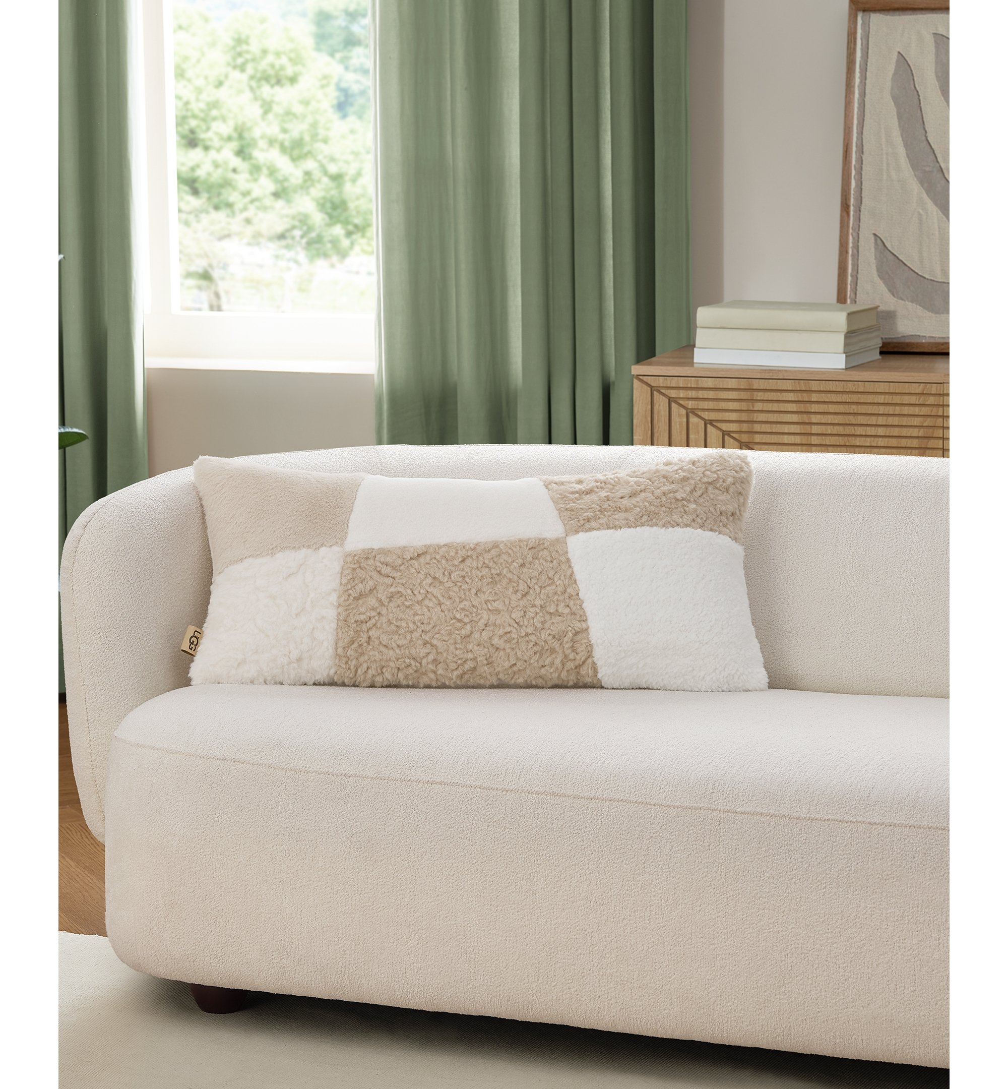 UGG® Sibel Textured Decorative Pillow, 14" x 30" - Cream